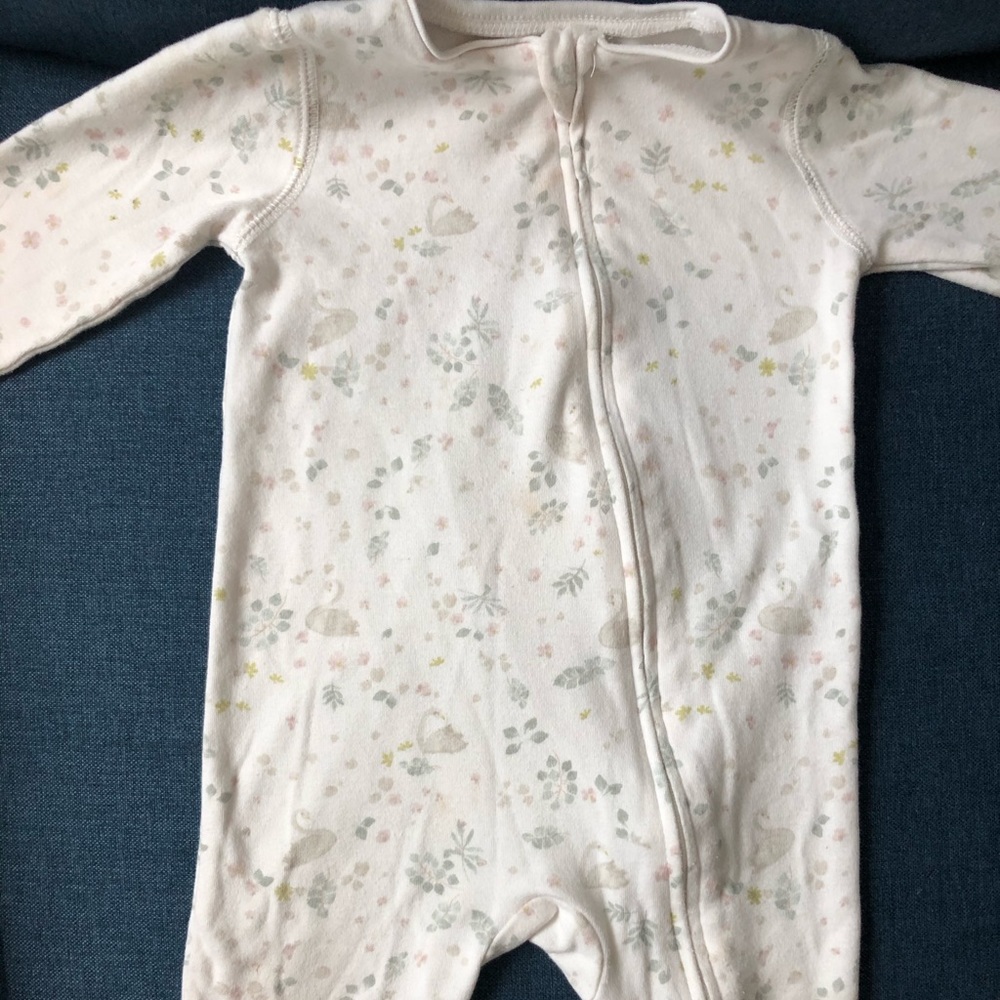 mamas and papas Footed Bodysuit